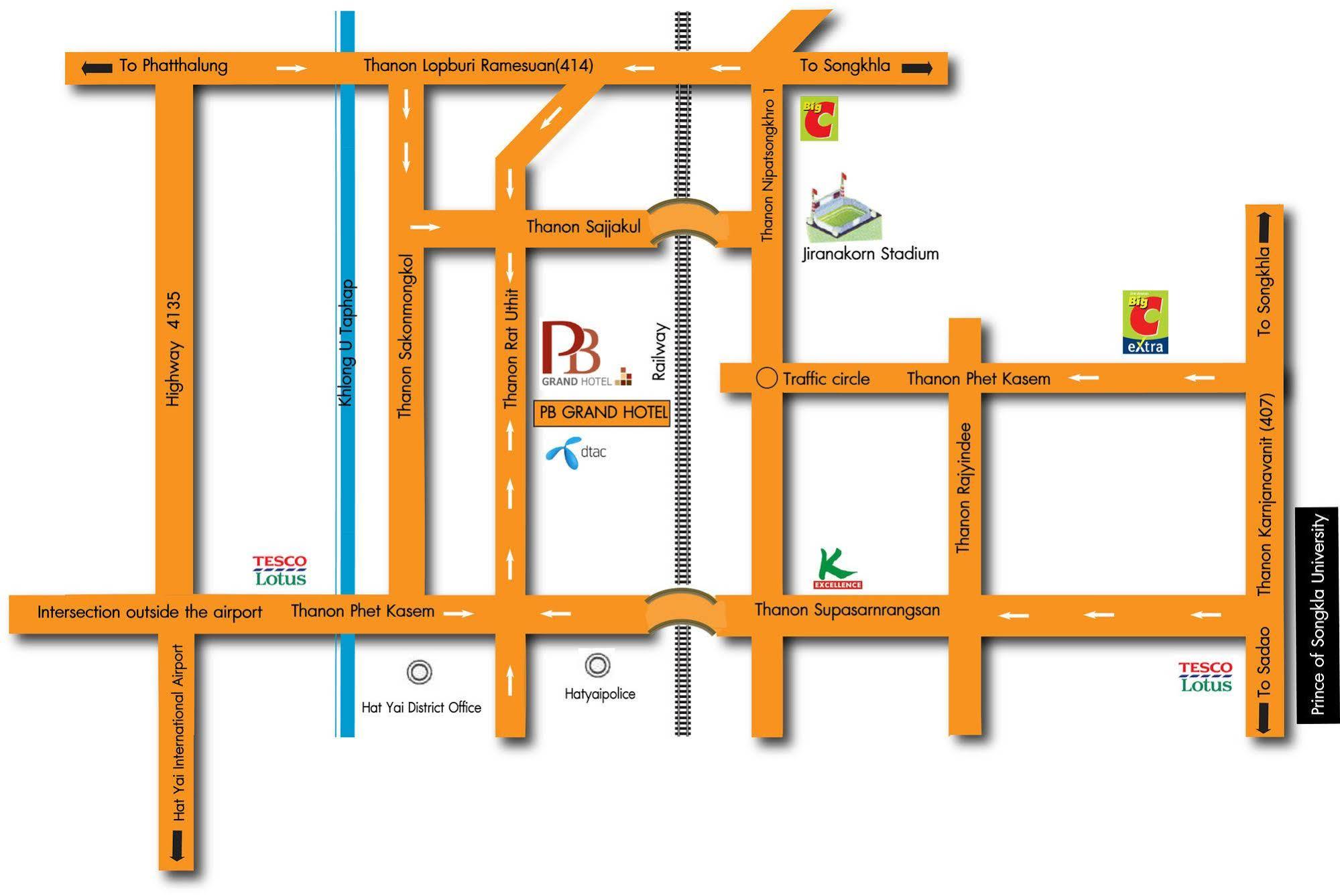 Pb Grand Hotel Hat Yai Exterior foto
